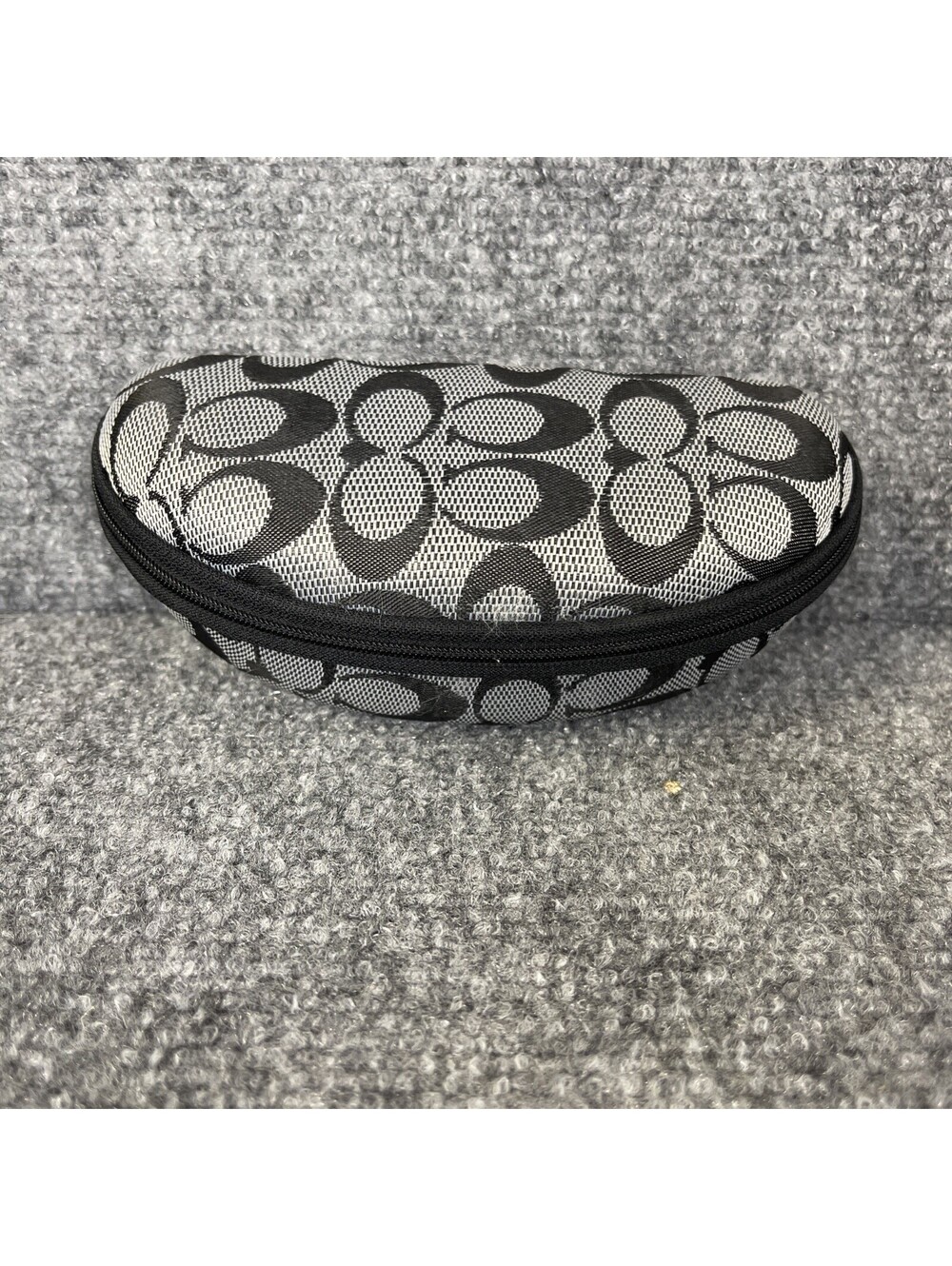 Infinite Logo  Fabric Eyeglass/Sunglasses Semi-Hard Case Zipper Black/Gray